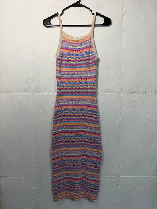 Z Supply Dresses & Skirts - Z Supply Santa Cruz Stripe Midi Dress Womens XS Knit Crochet